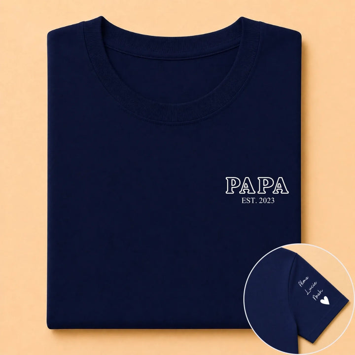 T-shirt personnalisé cadeau-Papa Depuis avec prénoms