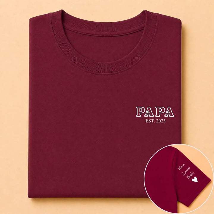 T-shirt personnalisé cadeau-Papa Depuis avec prénoms