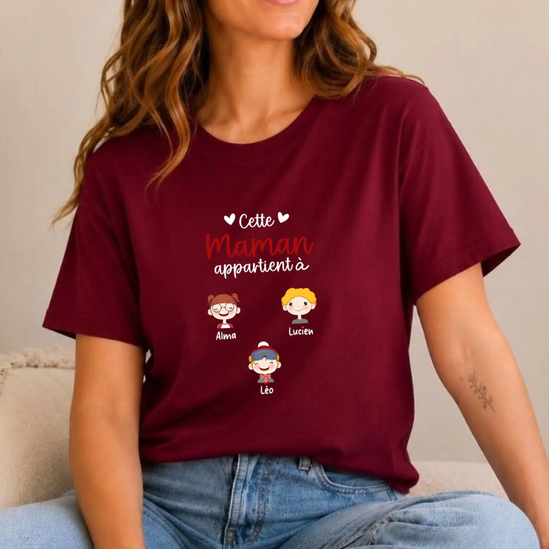 T-shirt cette maman appartient à