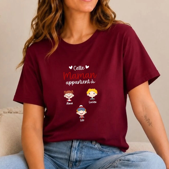 T-shirt cette maman appartient à