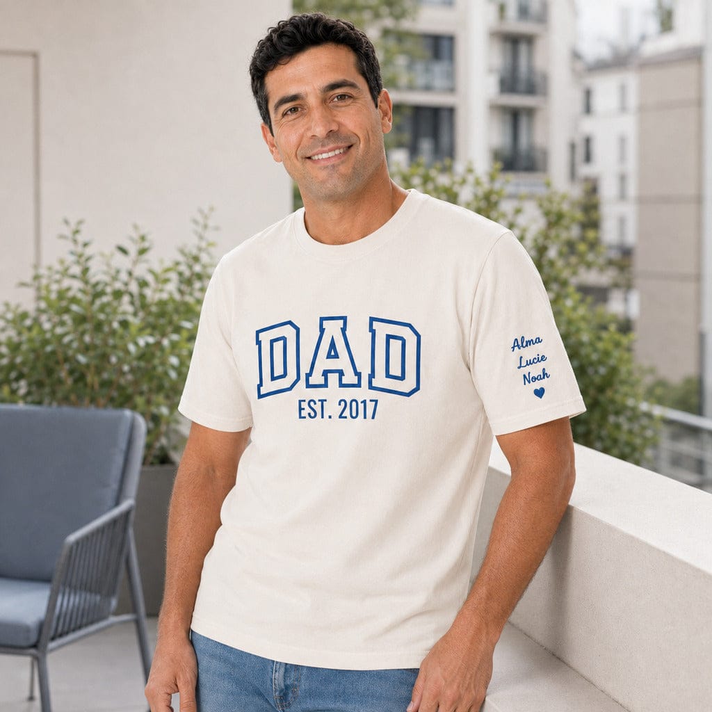 t shirt dad since brodé