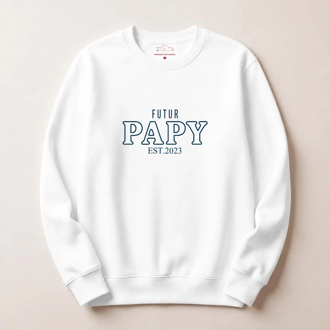 T-shirt futur papy Sweatshirt / Blanc / S