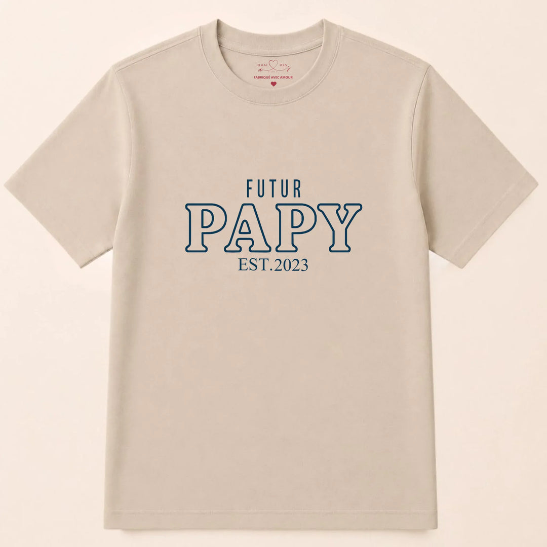 T-shirt futur papy T-shirt / Beige / S