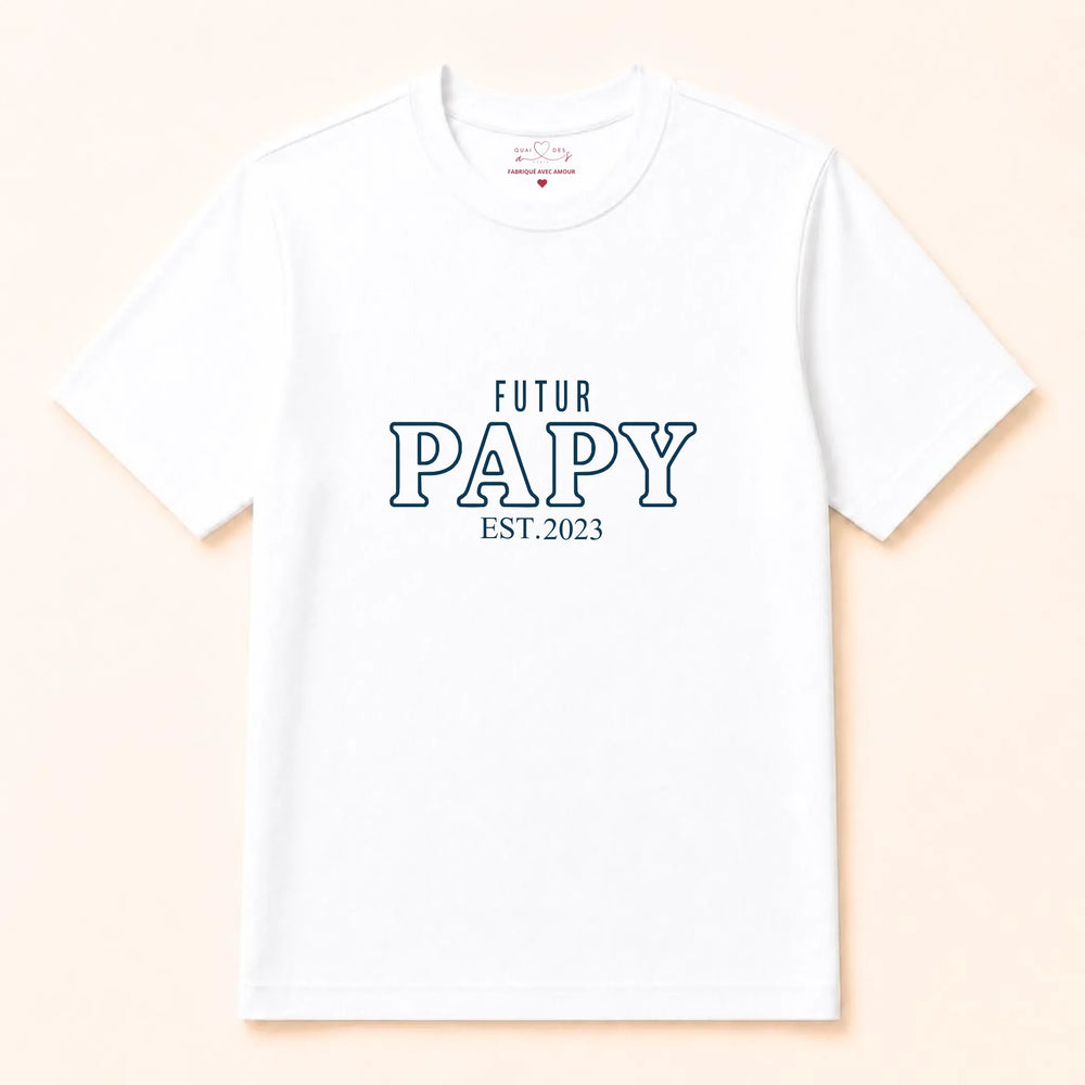 T-shirt futur papy T-shirt / Blanc / S
