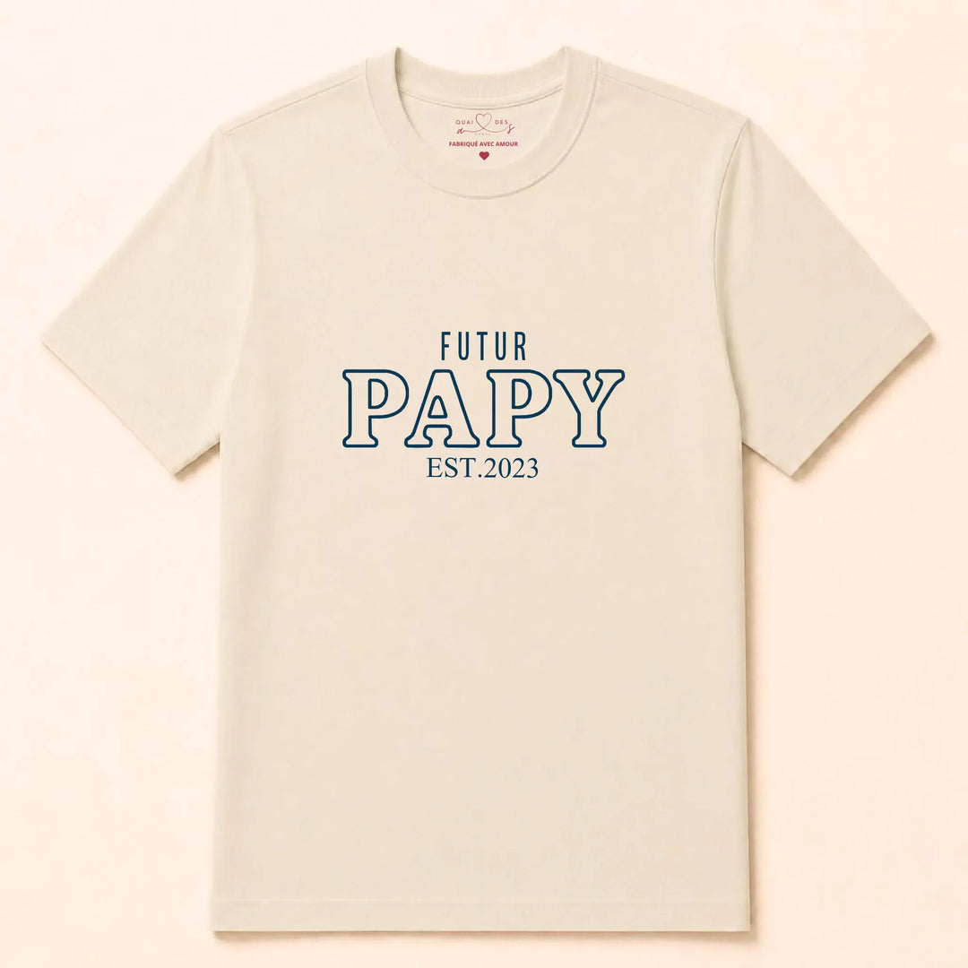 T-shirt futur papy T-shirt / Naturel / S