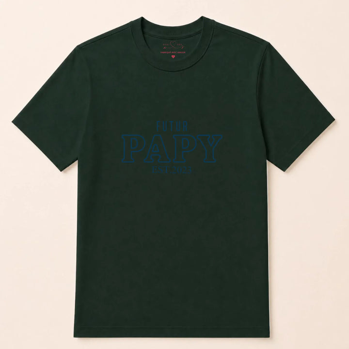 T-shirt futur papy T-shirt / Vert Forest / S