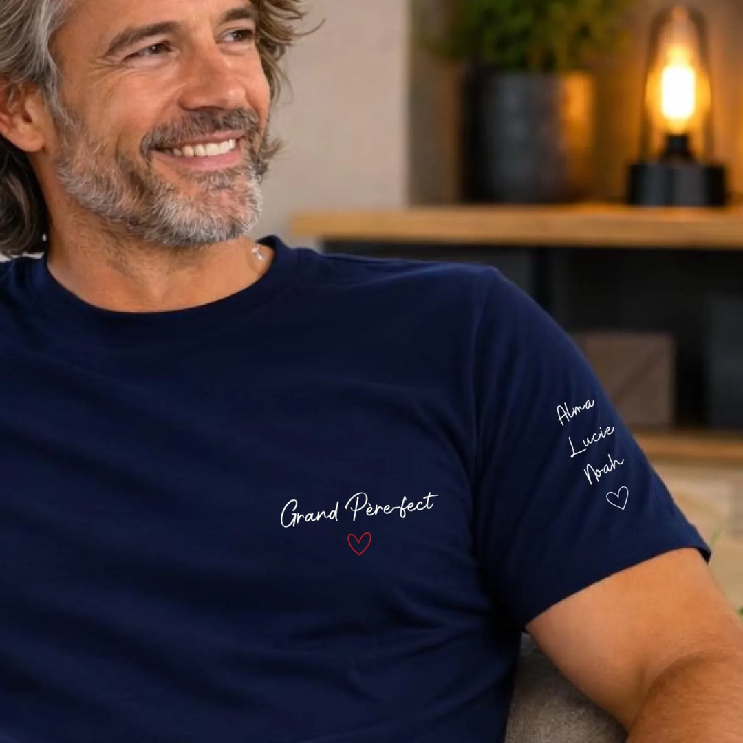 T-shirt Personnalisé - Grand père-fect Blanc / S