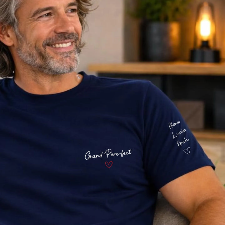 T-shirt Personnalisé - Grand père-fect Blanc / S