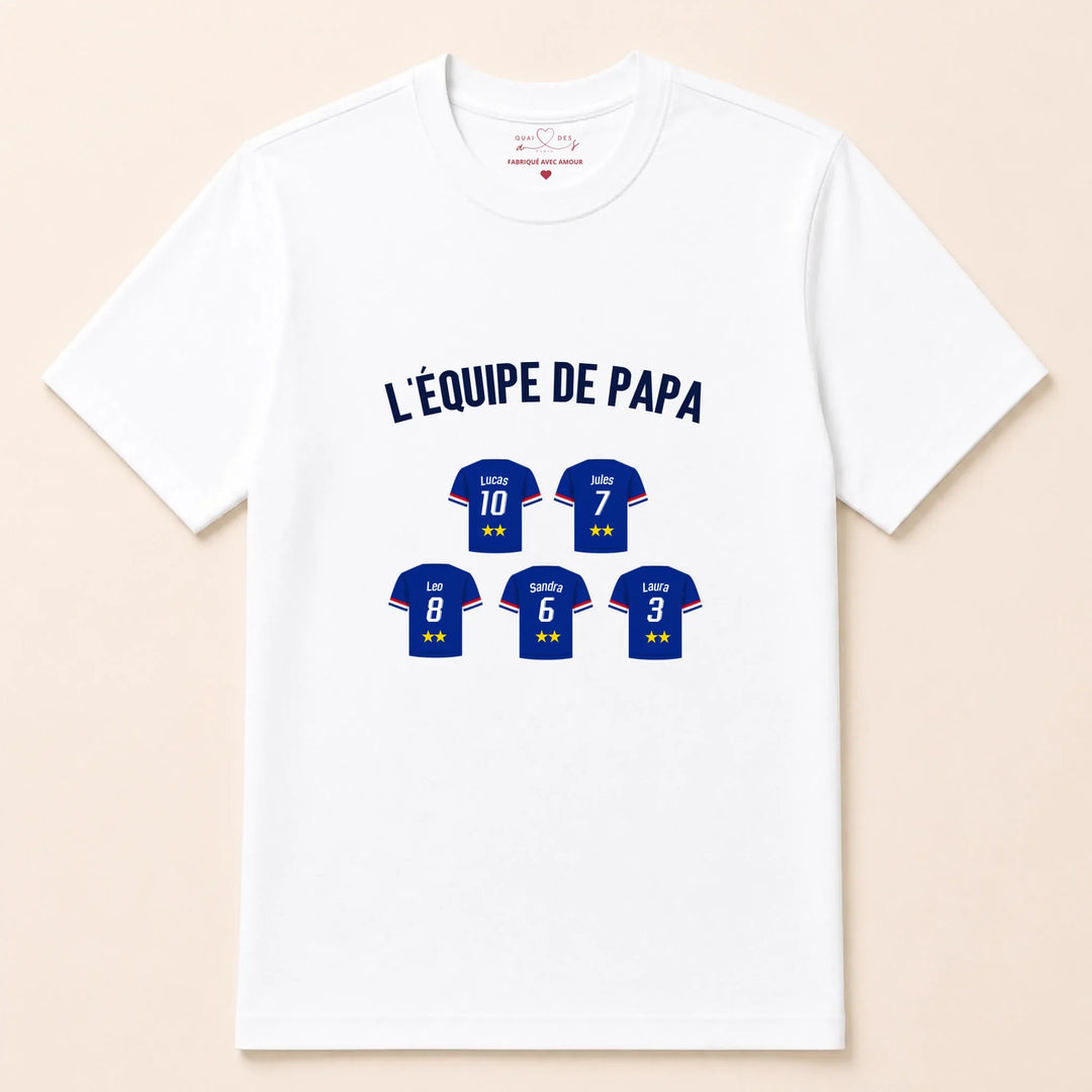 T-shirt personnalisé - L'équipe de papa