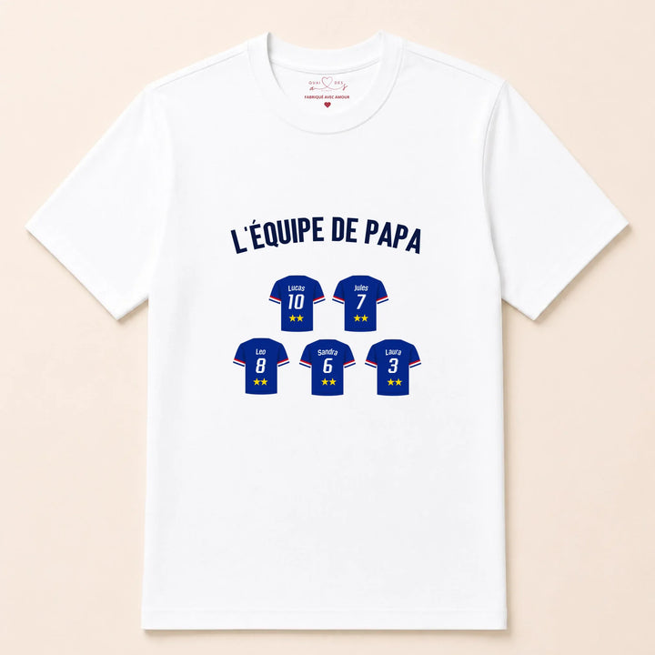 T-shirt personnalisé - L'équipe de papa