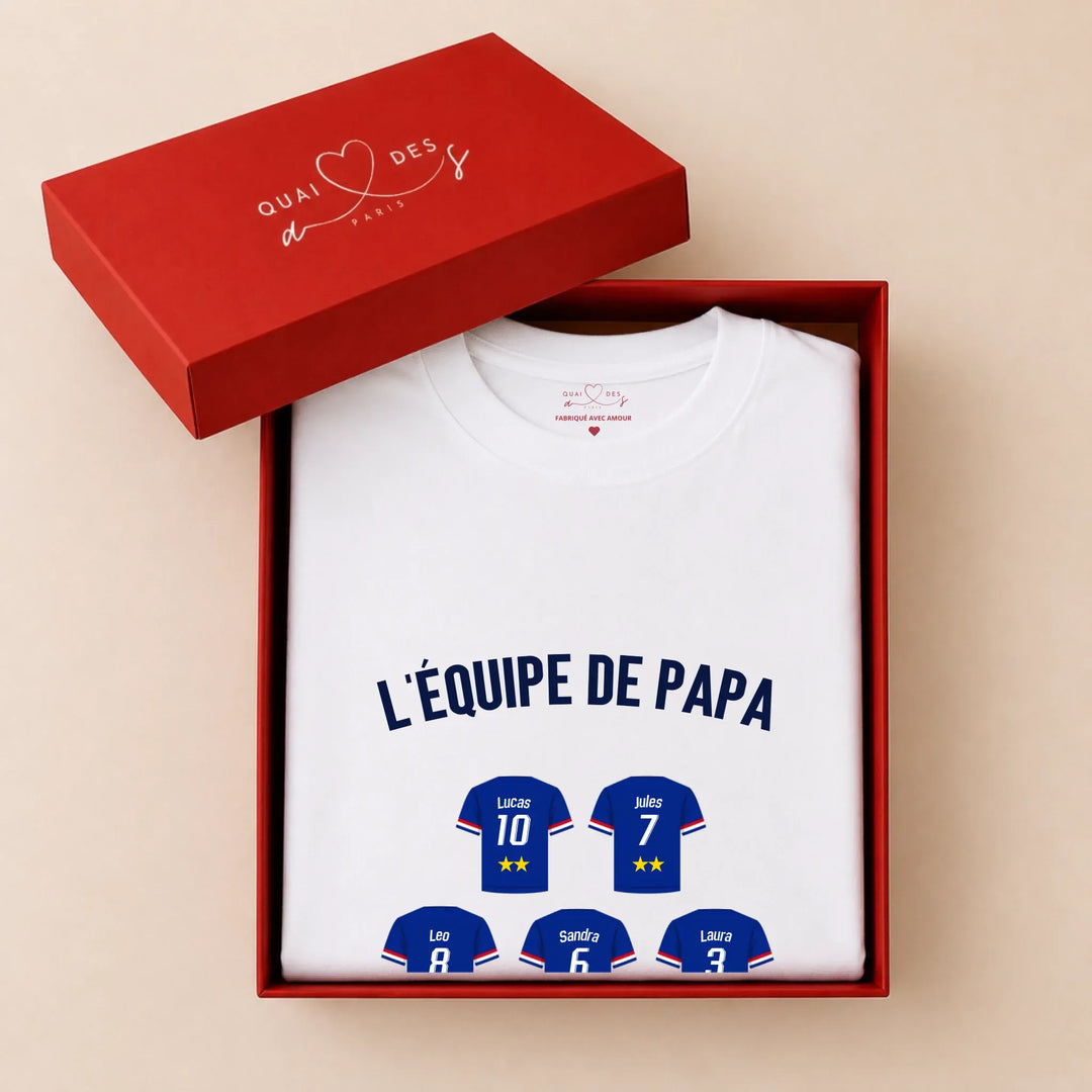 T-shirt personnalisé - L'équipe de papa