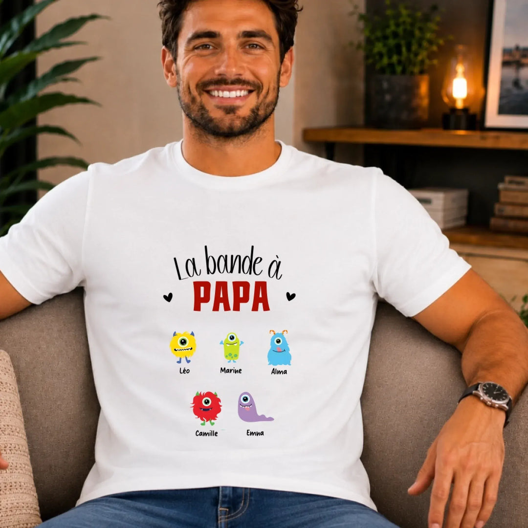 T-Shirt la bande à papa Blanc / S
