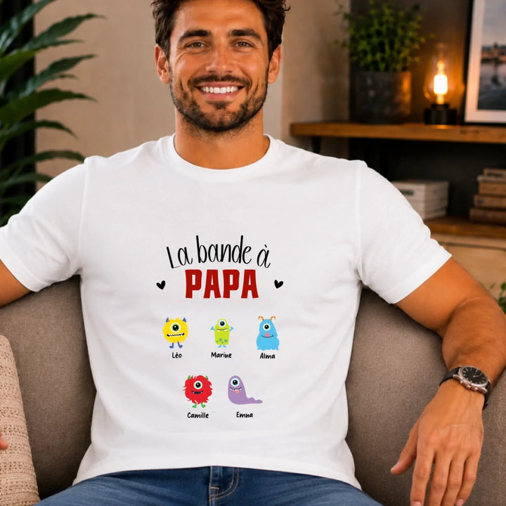 T-Shirt la bande à papa Blanc / S
