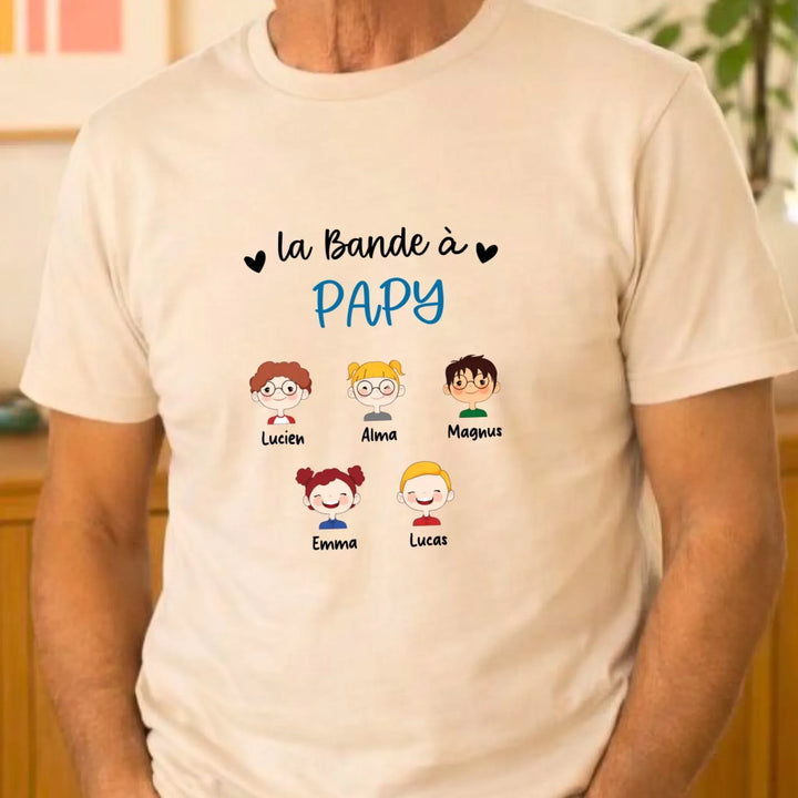 T-shirt la bande a papy T-shirt Front Homme | STYLE 3 / Beige / S