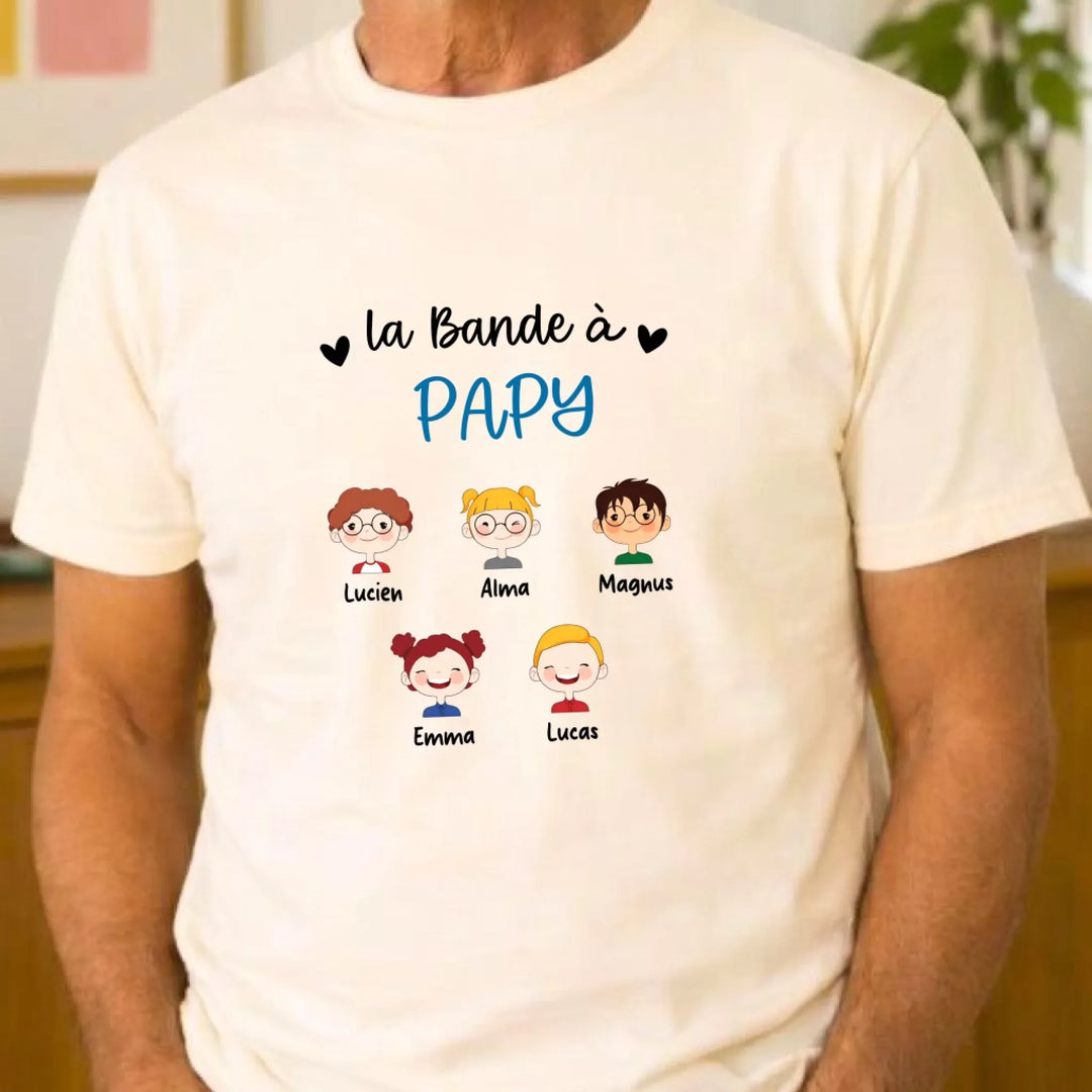 T-shirt la bande a papy T-shirt Front Homme | STYLE 3 / Naturel / S