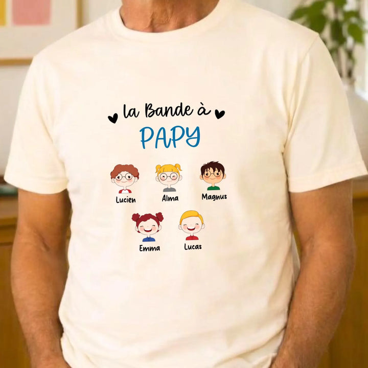 T-shirt la bande a papy T-shirt Front Homme | STYLE 3 / Naturel / S