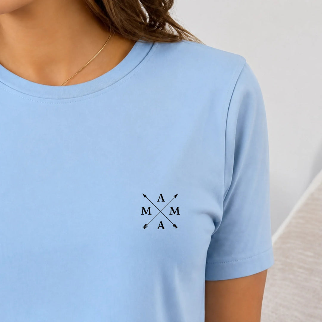 T-shirt Mama depuis T-shirt Poitrine Femme | Gildan® 5000 DTF 2.0 / Bleu Clair / S