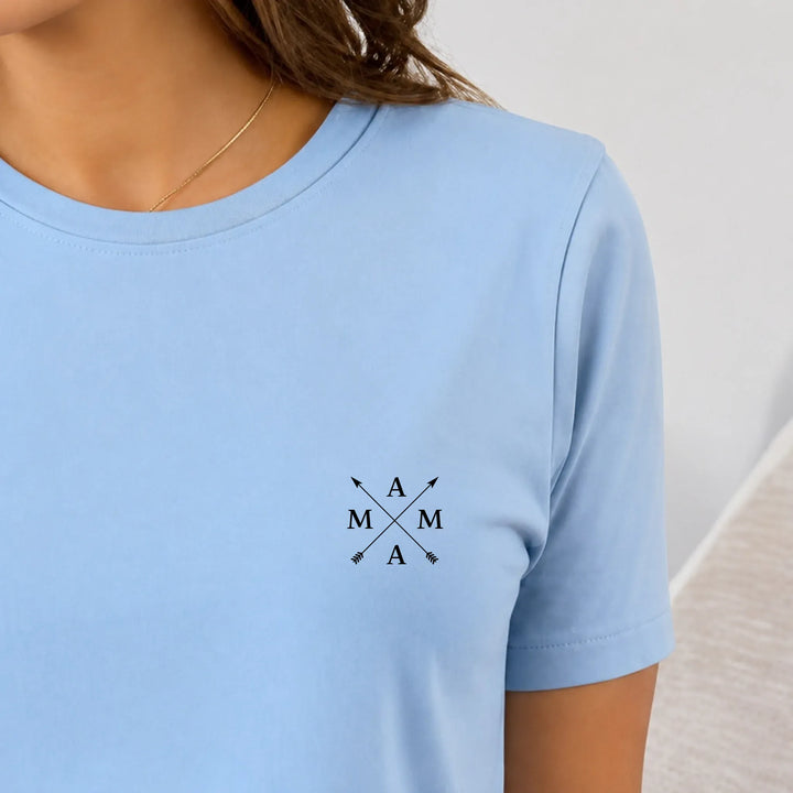 T-shirt Mama depuis T-shirt Poitrine Femme | Gildan® 5000 DTF 2.0 / Bleu Clair / S