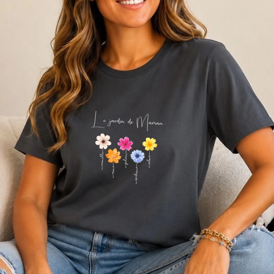 T shirt personnalisé maman | Le jardin de maman