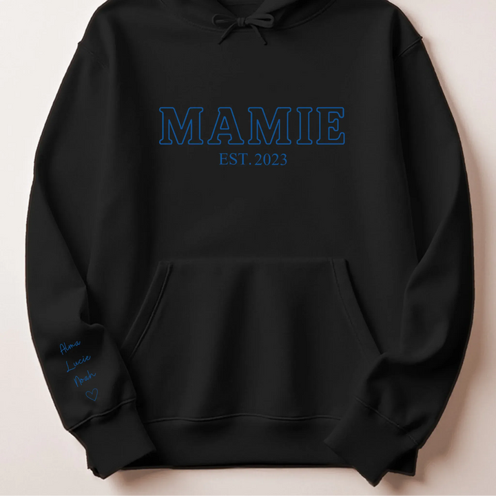 T-shirt personnalisé mamie - Future Mamie Sweat à capuche / Noir / S