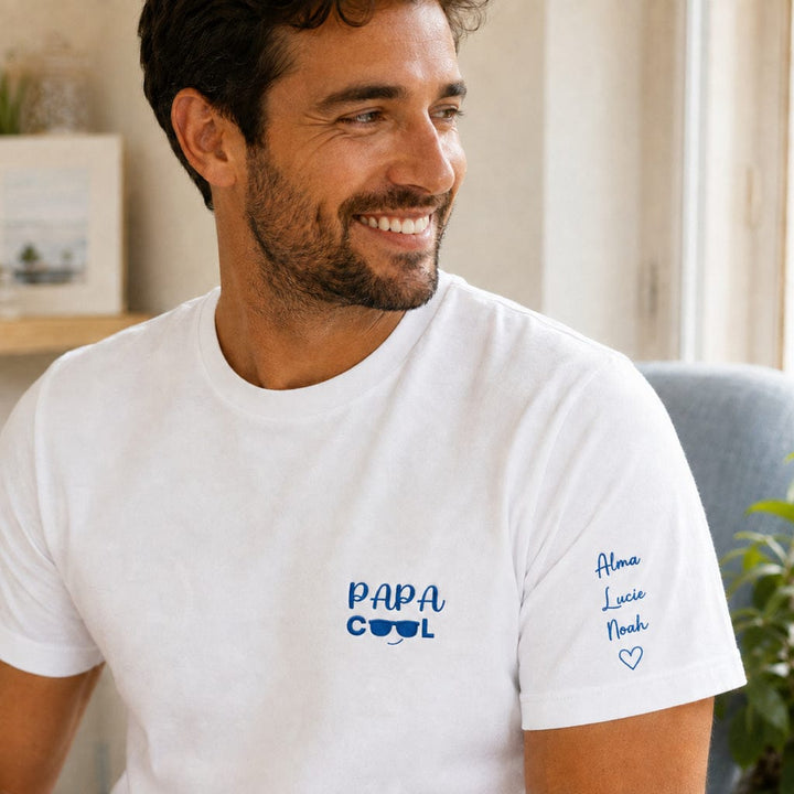 T-shirt personnalisé broderie - Papa cool