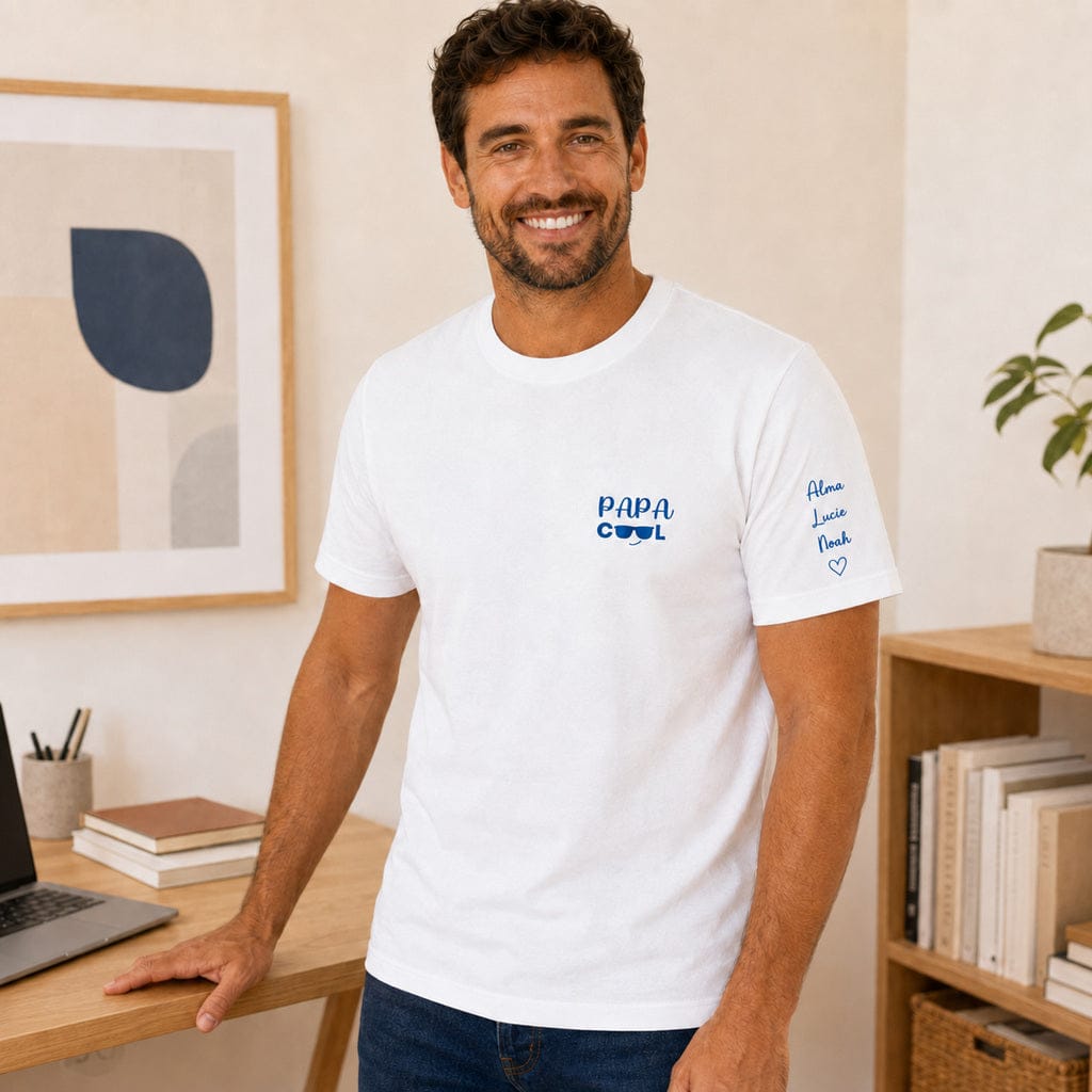 T-shirt personnalisé broderie - Papa cool