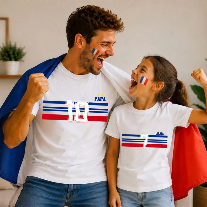 T-shirt Personnalisé - Papa Mini Équipe de France