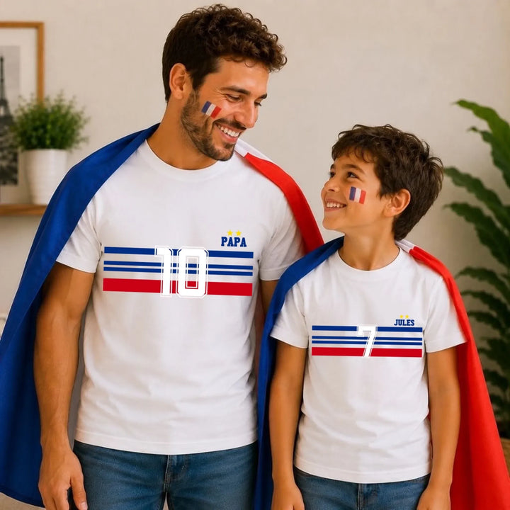T-shirt Personnalisé - Papa Mini Équipe de France