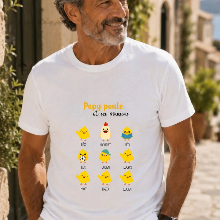 T-shirt Personnalisé - Papy poule