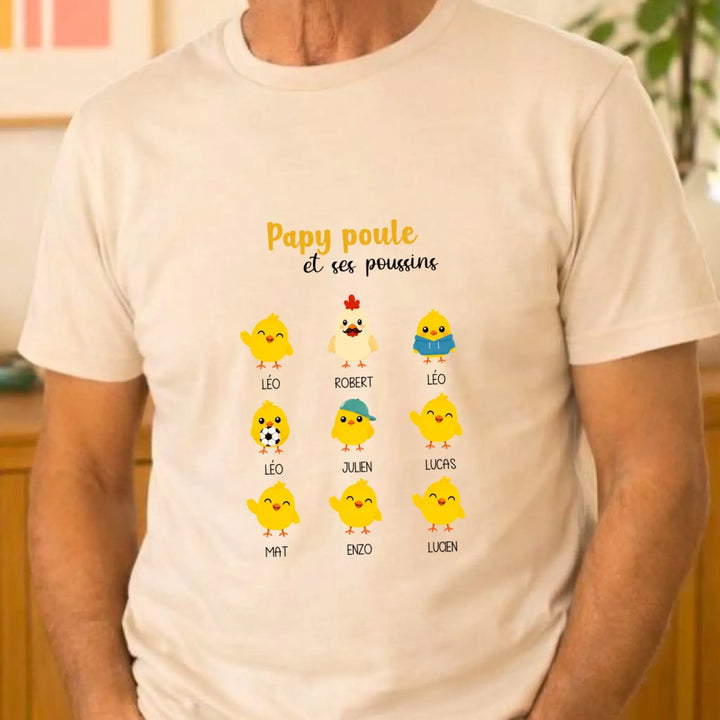 T-shirt Personnalisé - Papy poule