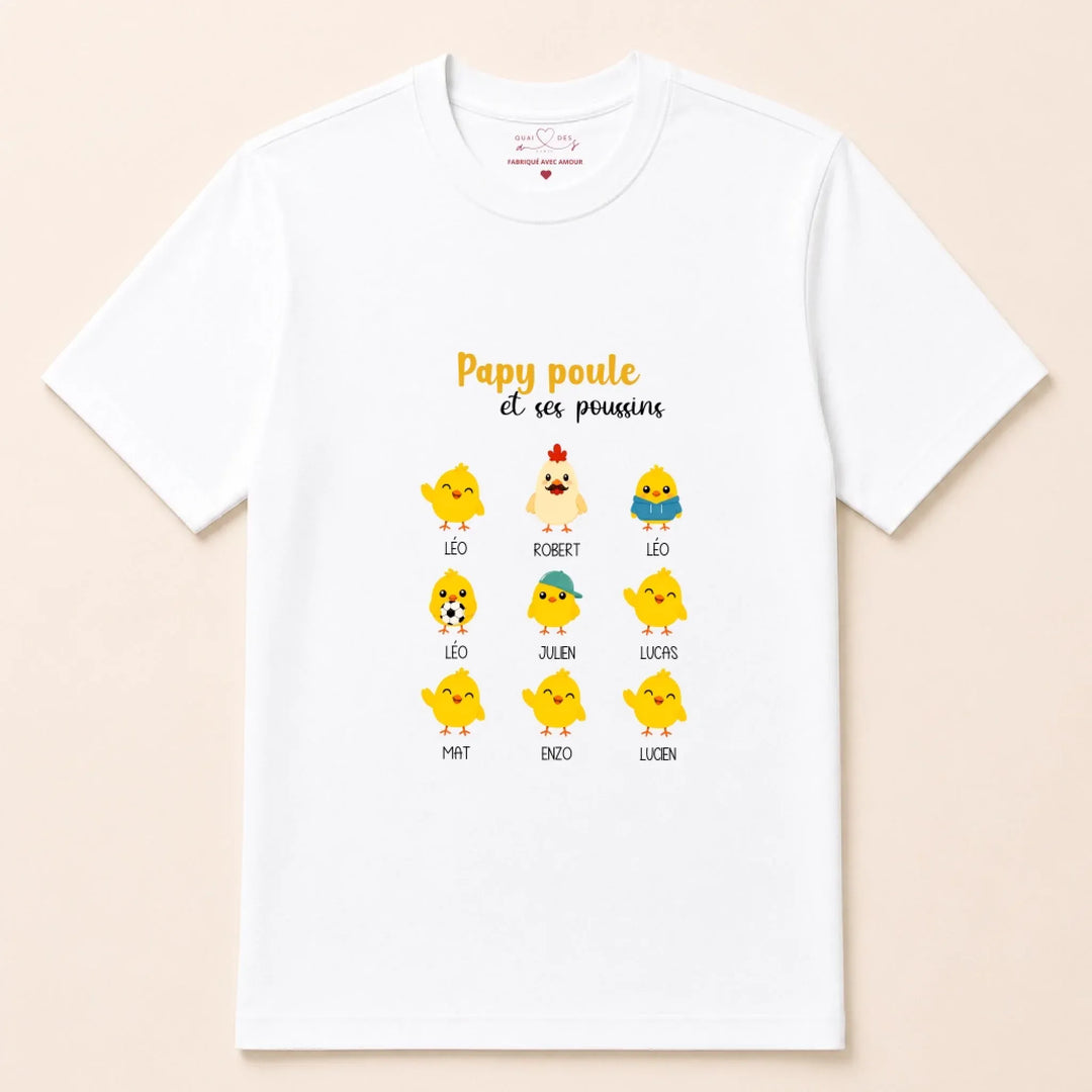 T-shirt Personnalisé - Papy poule