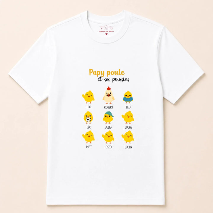 T-shirt Personnalisé - Papy poule