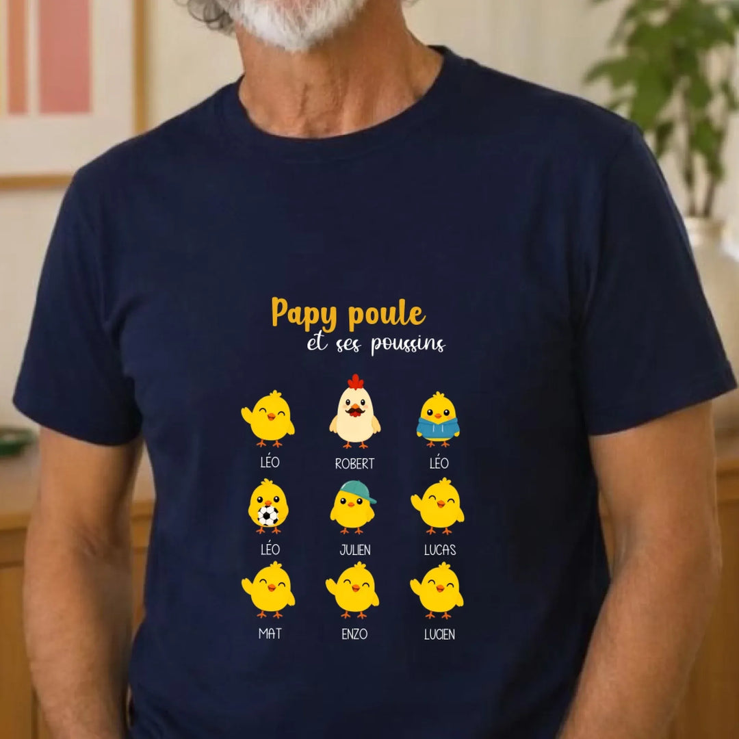 T-shirt Personnalisé - Papy poule
