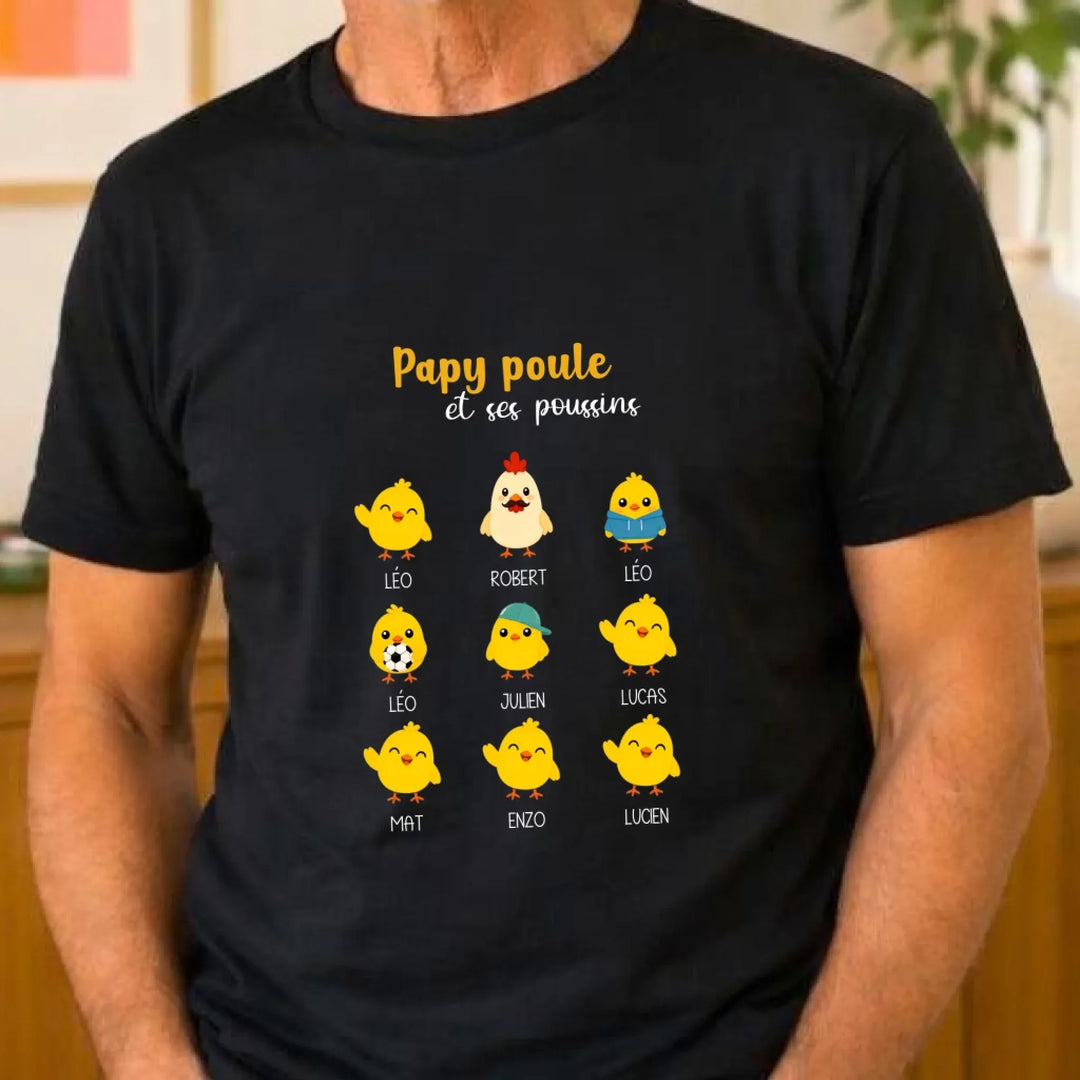 T-shirt Personnalisé - Papy poule