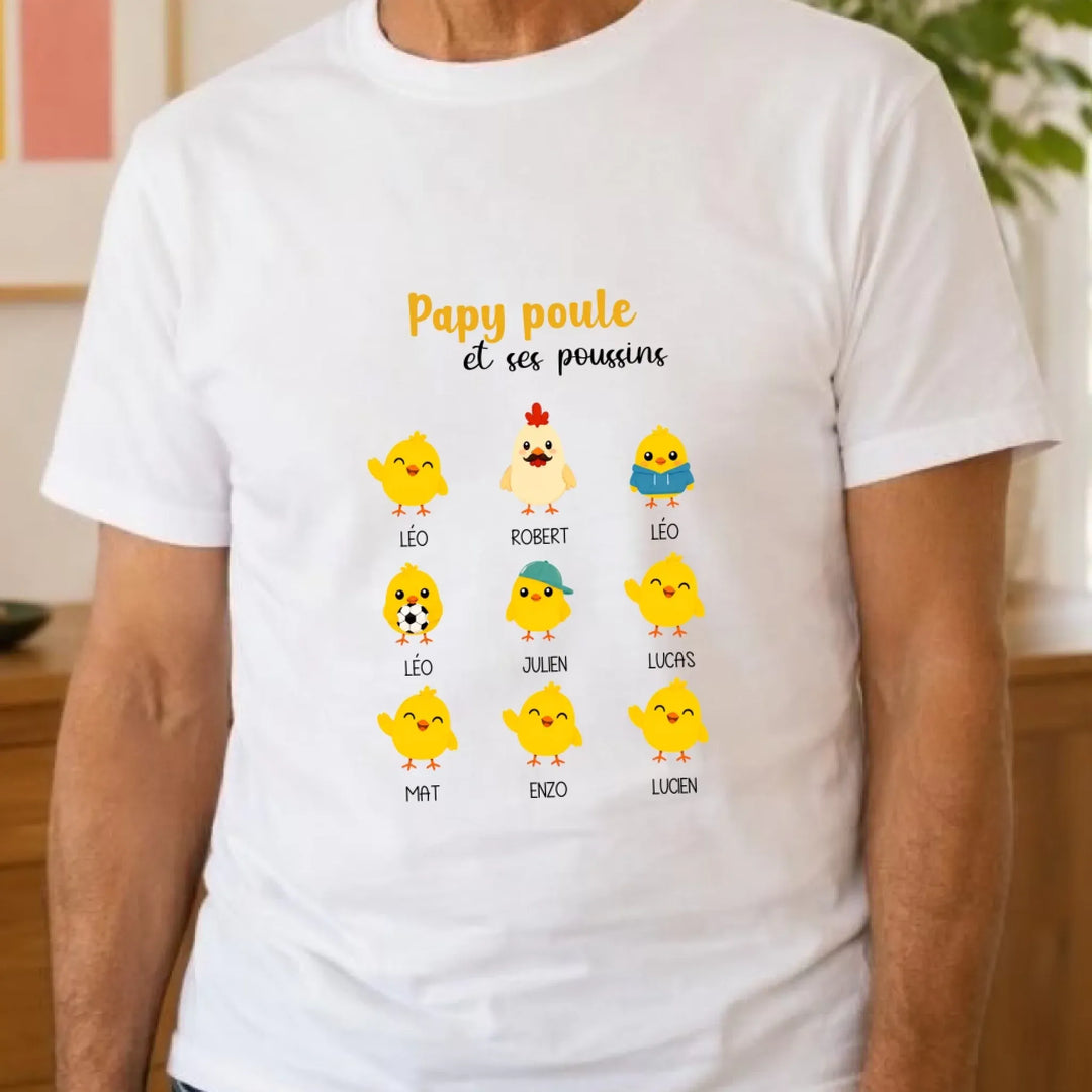 T-shirt Personnalisé - Papy poule