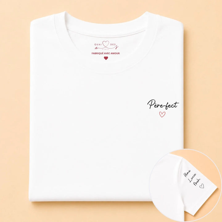 T-shirt personnalisé - Père-fect avec prénoms d'enfants