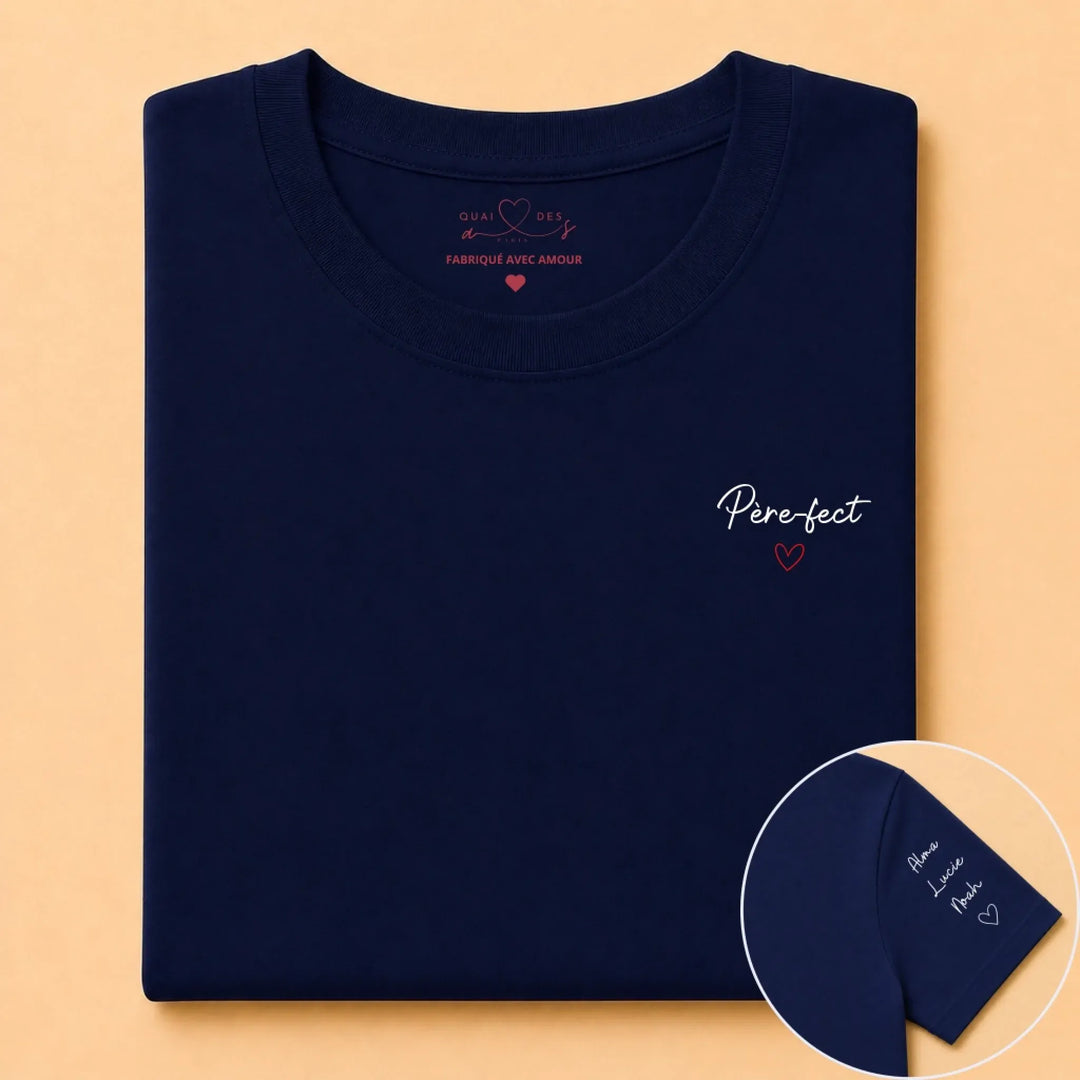 T-shirt personnalisé - Père-fect avec prénoms d'enfants