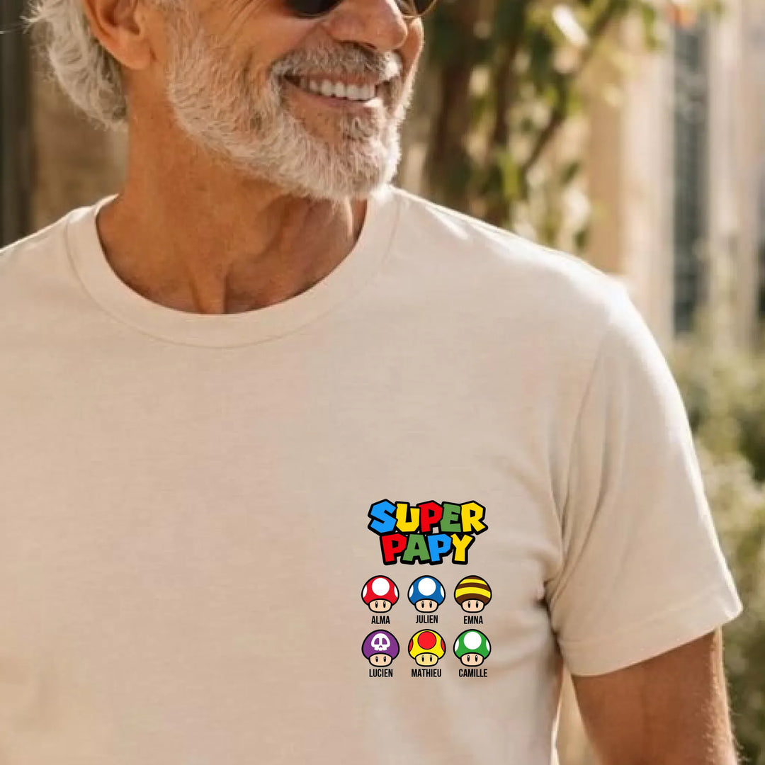 T-Shirt super papy Beige / S