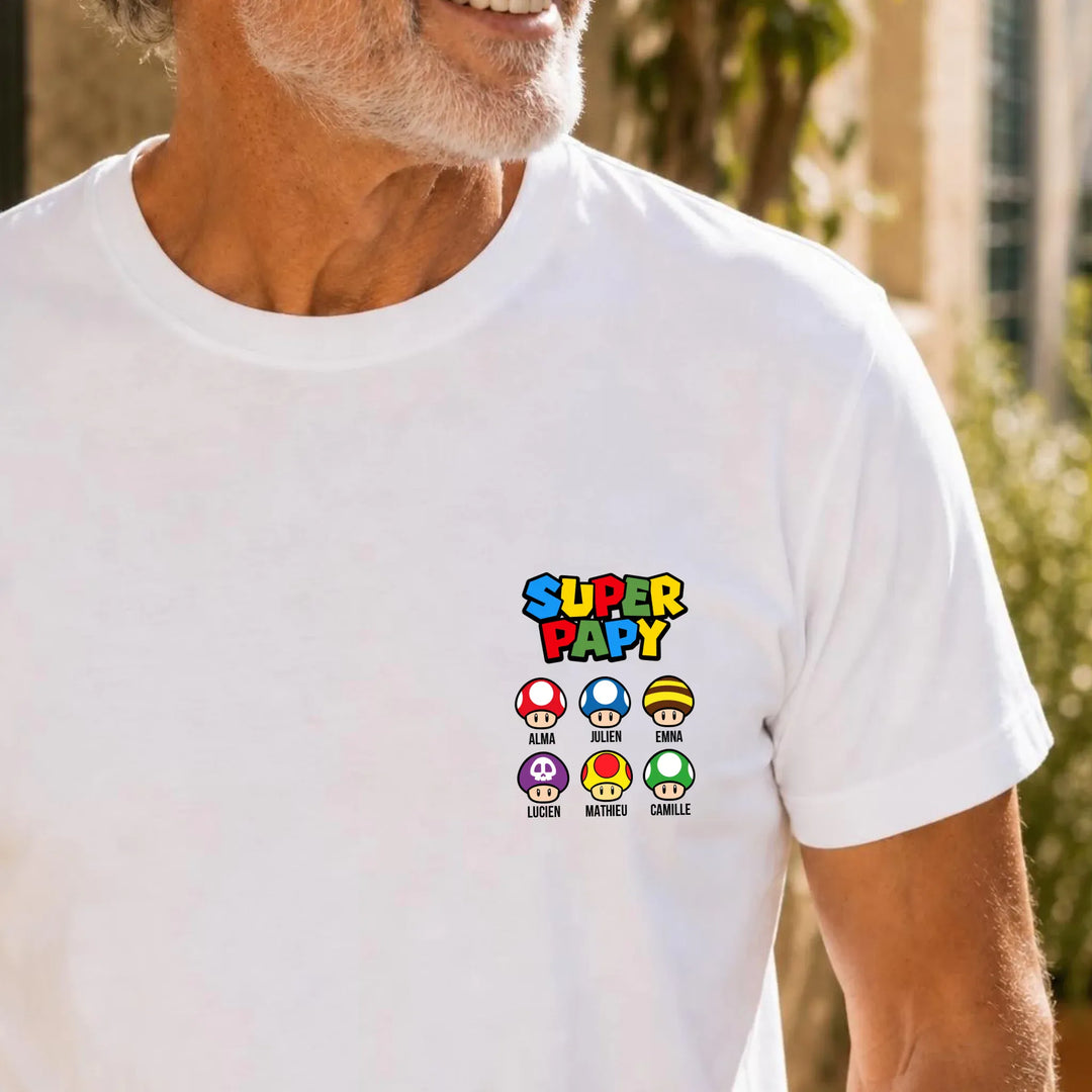 T-Shirt super papy Blanc / S