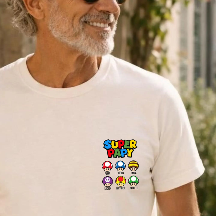 T-Shirt super papy Naturel / S