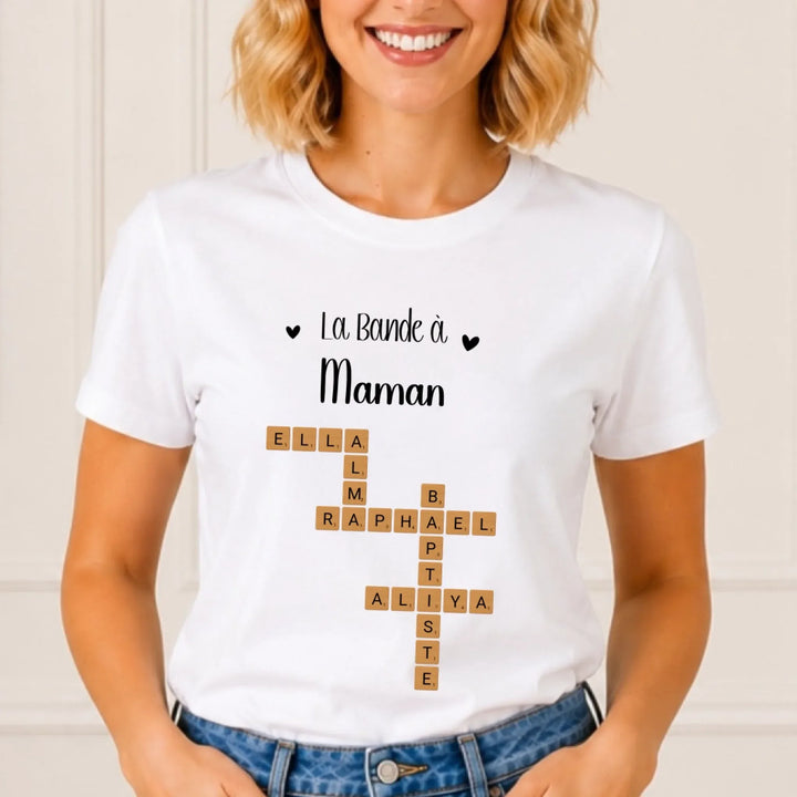 T-shirt Scrabble personnalisé Maman – Cadeau anniversaire