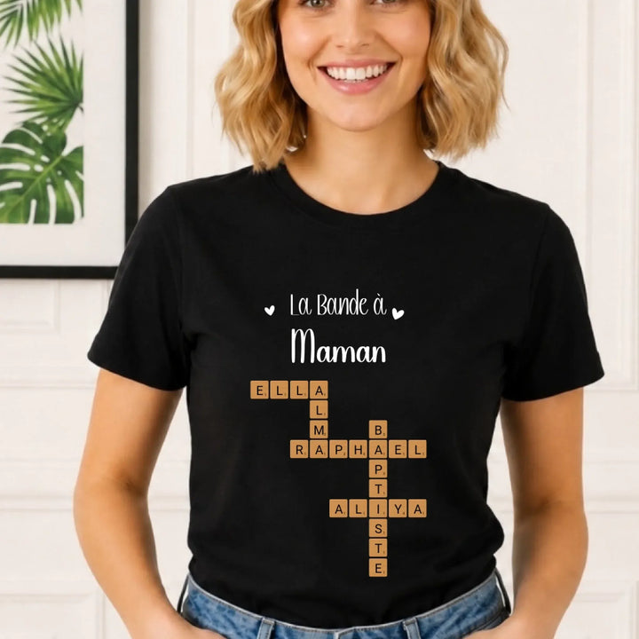 T-shirt Scrabble personnalisé Maman – Cadeau anniversaire