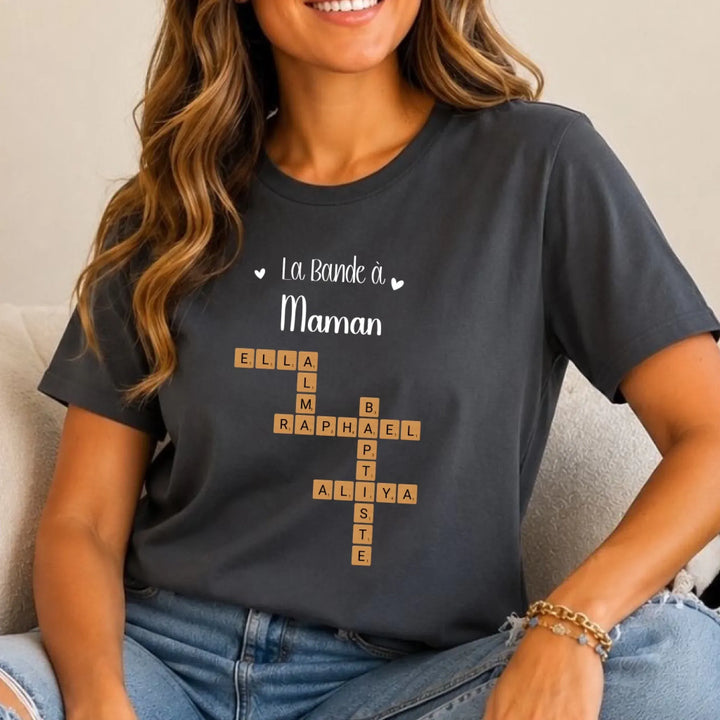 T-shirt Scrabble personnalisé Maman – Cadeau anniversaire