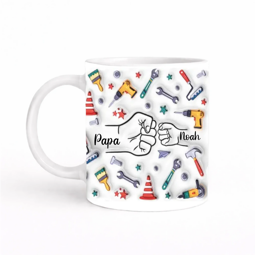Mug Papa Effet 3D Mug 3D Transparent 325ml Gelato / Blanc / 325ml