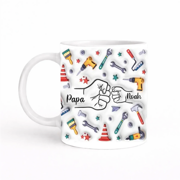 Mug Papa Effet 3D Mug 3D Transparent 325ml Gelato / Blanc / 325ml