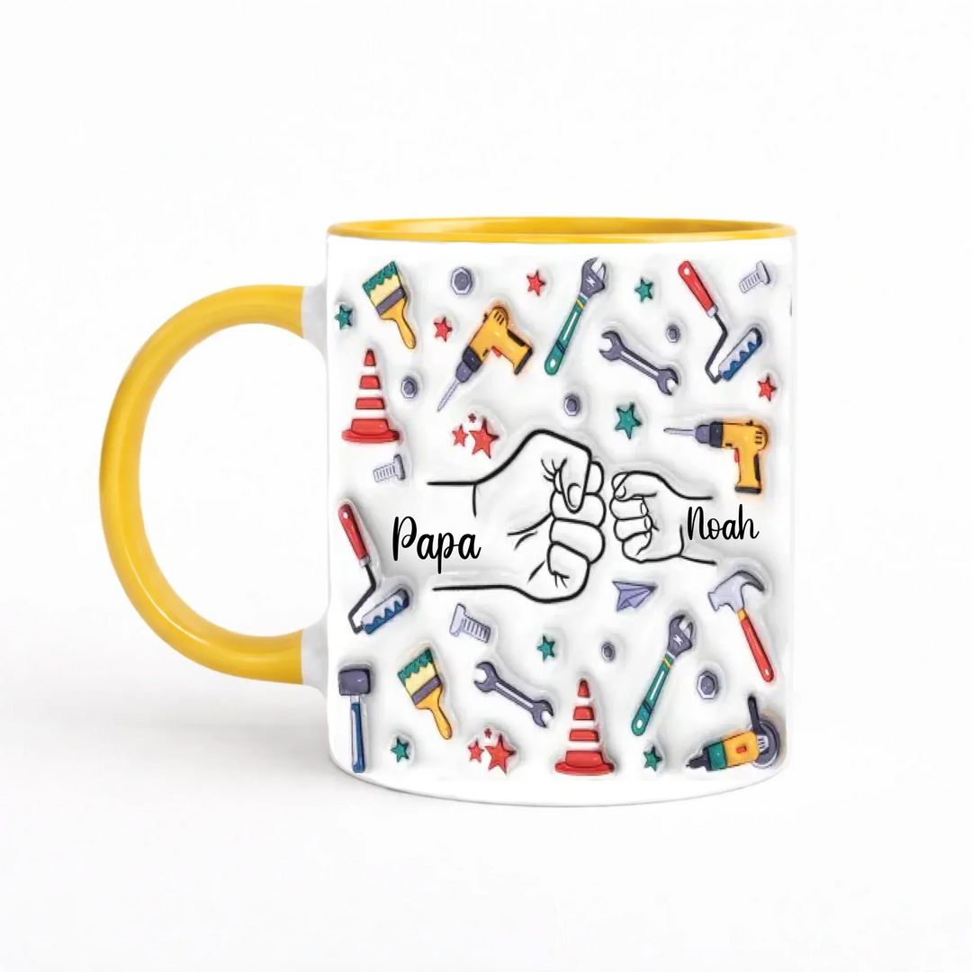 Mug Papa Effet 3D Mug 3D Transparent 325ml Gelato / Jaune / 325ml