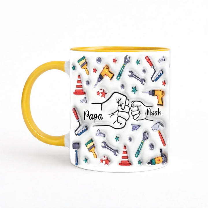 Mug Papa Effet 3D Mug 3D Transparent 325ml Gelato / Jaune / 325ml