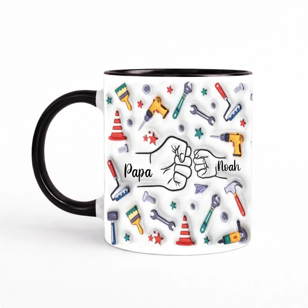 Mug Papa Effet 3D Mug 3D Transparent 325ml Gelato / Noir / 325ml