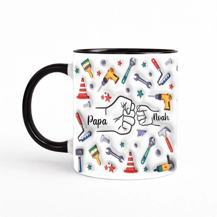 Mug Papa Effet 3D Mug 3D Transparent 325ml Gelato / Noir / 325ml