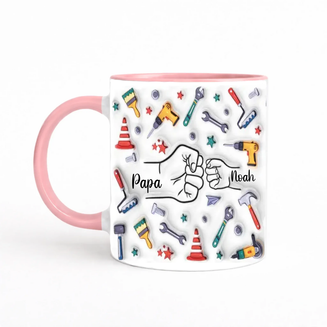 Mug Papa Effet 3D Mug 3D Transparent 325ml Gelato / Rose / 325ml